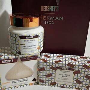 Beekman SNICKERDOODLE Whipped Body Cream+Scented Soap+Hershey's Chocolate Soap